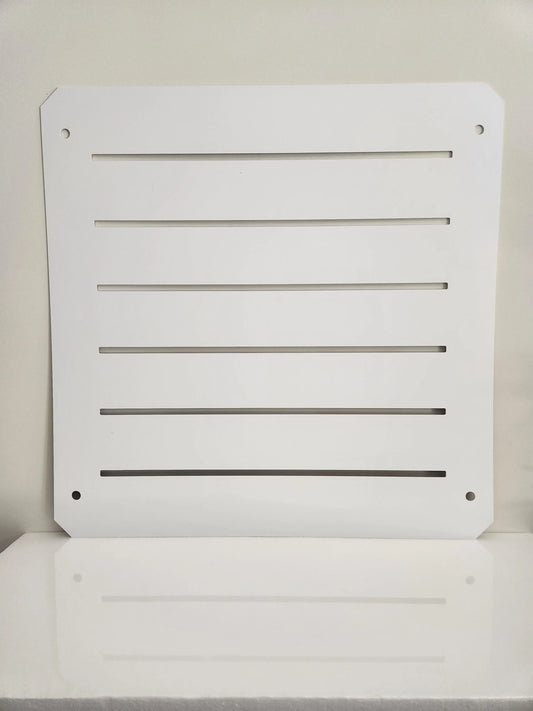 White Overlay Panel - Slatwall Side GOGO Tradeshow