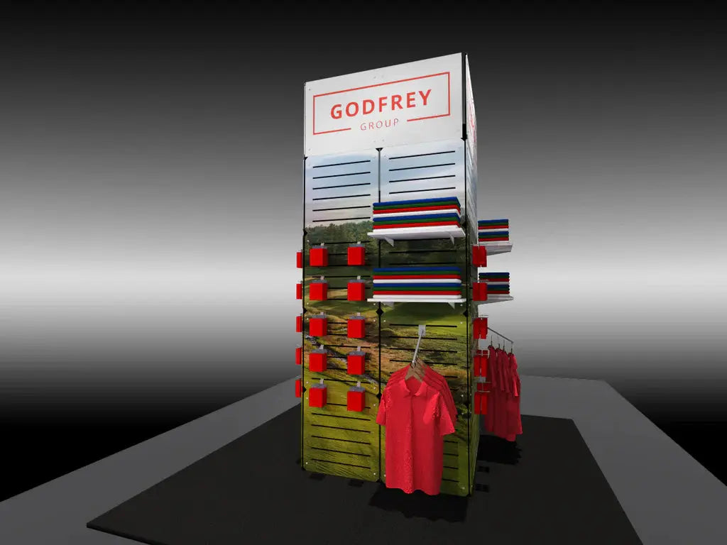 Slat Panel Tower (Slatwall or Pegboard, 4 Height Options) GOGO Tradeshow