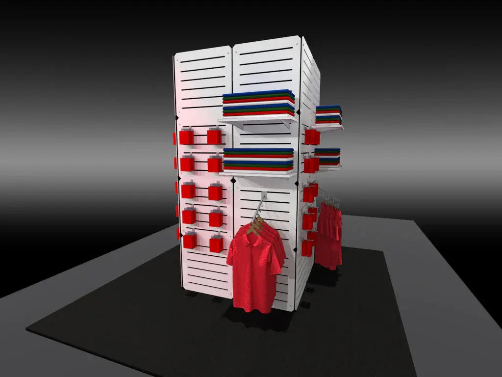 Slat Panel Tower (Slatwall or Pegboard, 4 Height Options) GOGO Tradeshow