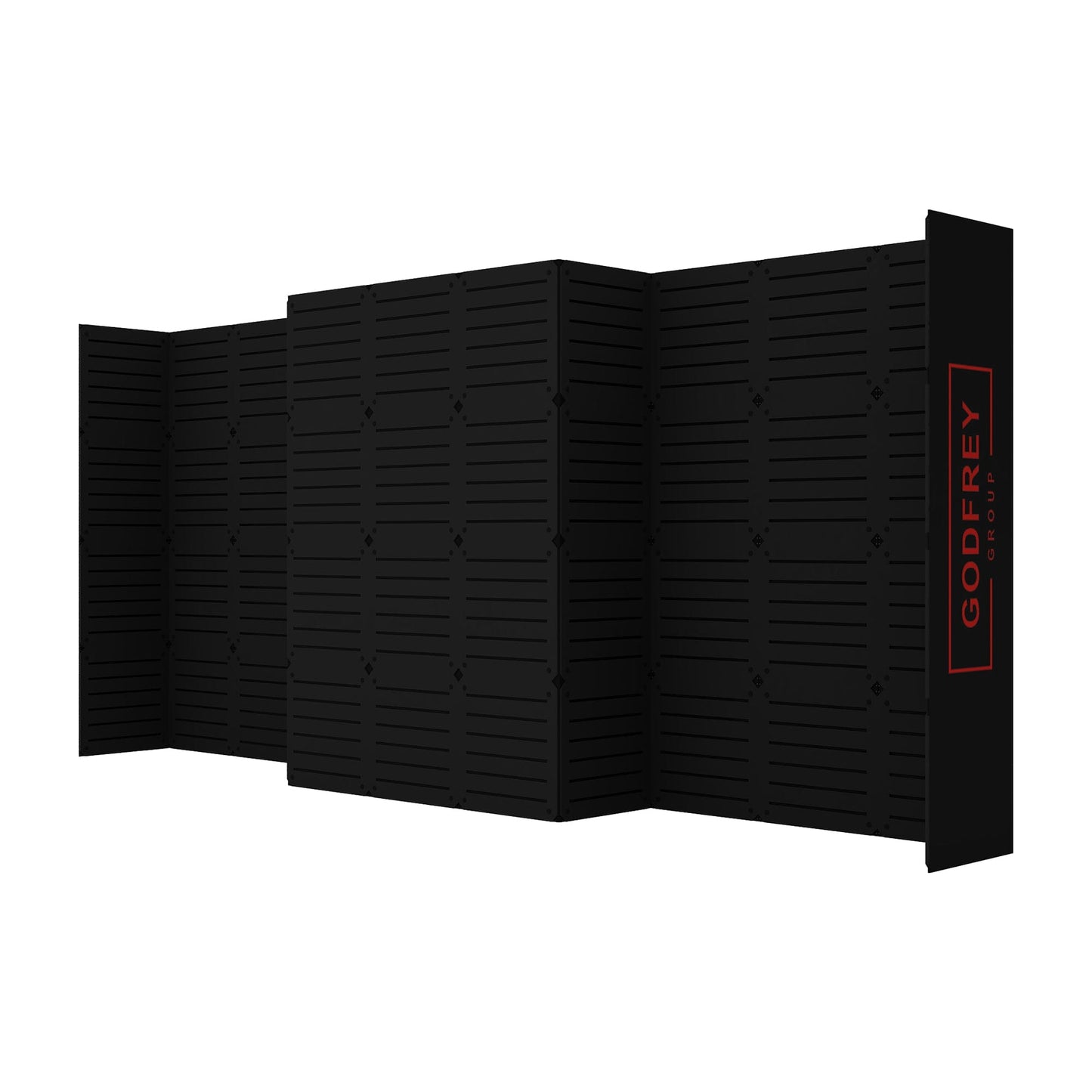 10’x20' Modular Slatwall Display - Optional Graphics and Monitor Mount