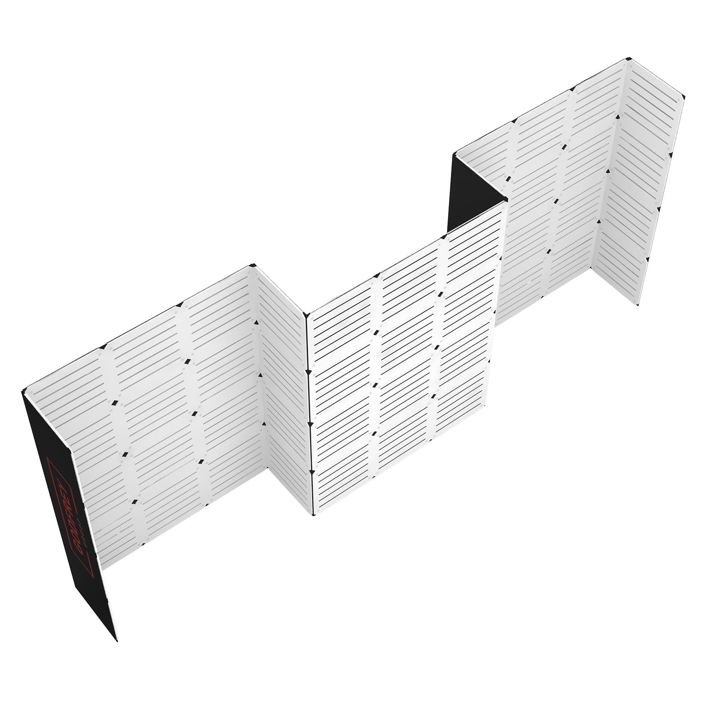 10’x20' Modular Slatwall Display - Optional Graphics and Monitor Mount