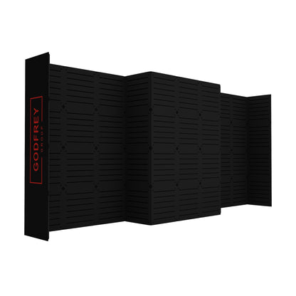 10’x20' Modular Slatwall Display - Optional Graphics and Monitor Mount