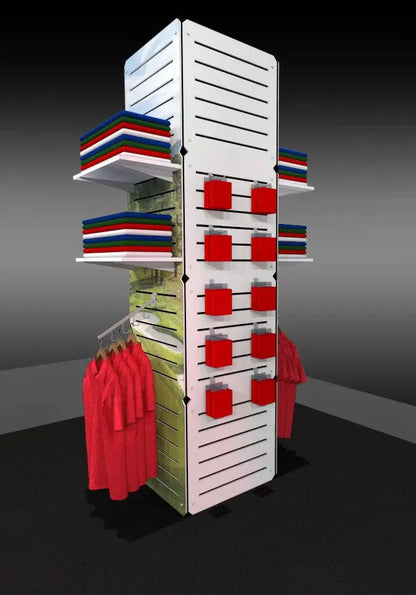 Portable Rectangular Slatwall Tower GOGO Tradeshow