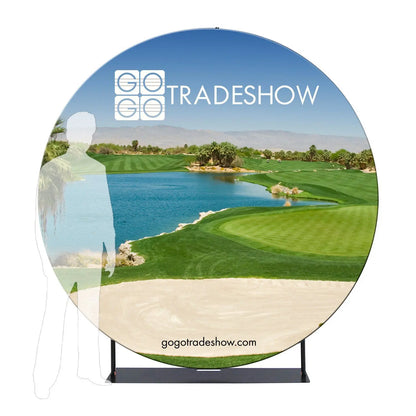 Circular Back Wall or Banner Stand Display, 7' Diameter GOGO Tradeshow