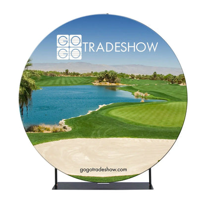 Circular Back Wall or Banner Stand Display, 7' Diameter GOGO Tradeshow