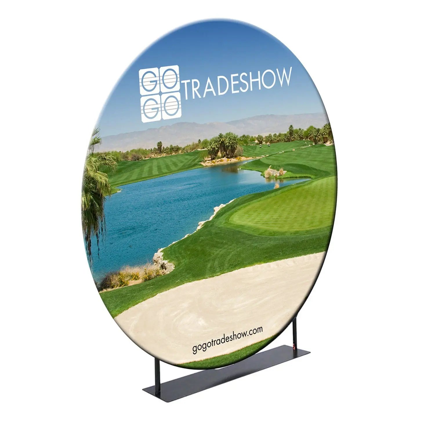 Circular Back Wall or Banner Stand Display, 7' Diameter GOGO Tradeshow