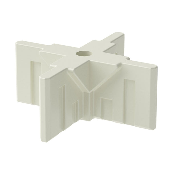 Panel Connectors - CX2W Cream White Middle/Foot 4-Way | GOGO Panels