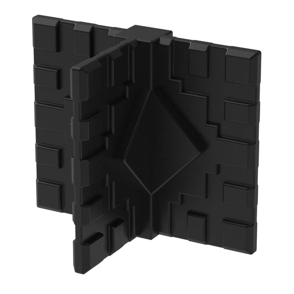 Panel Connectors - CT1B Black Middle Foot 3-Way | GOGO Panels