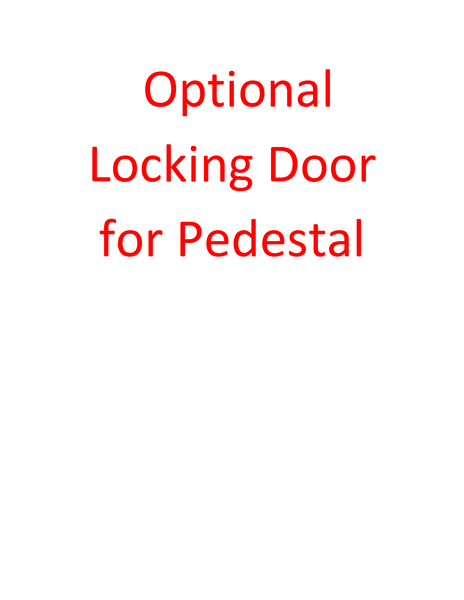 Locking door for pedestal