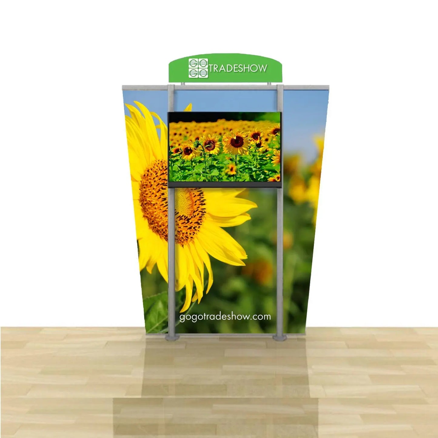 Freestanding Hybrid Monitor Display GOGO Tradeshow