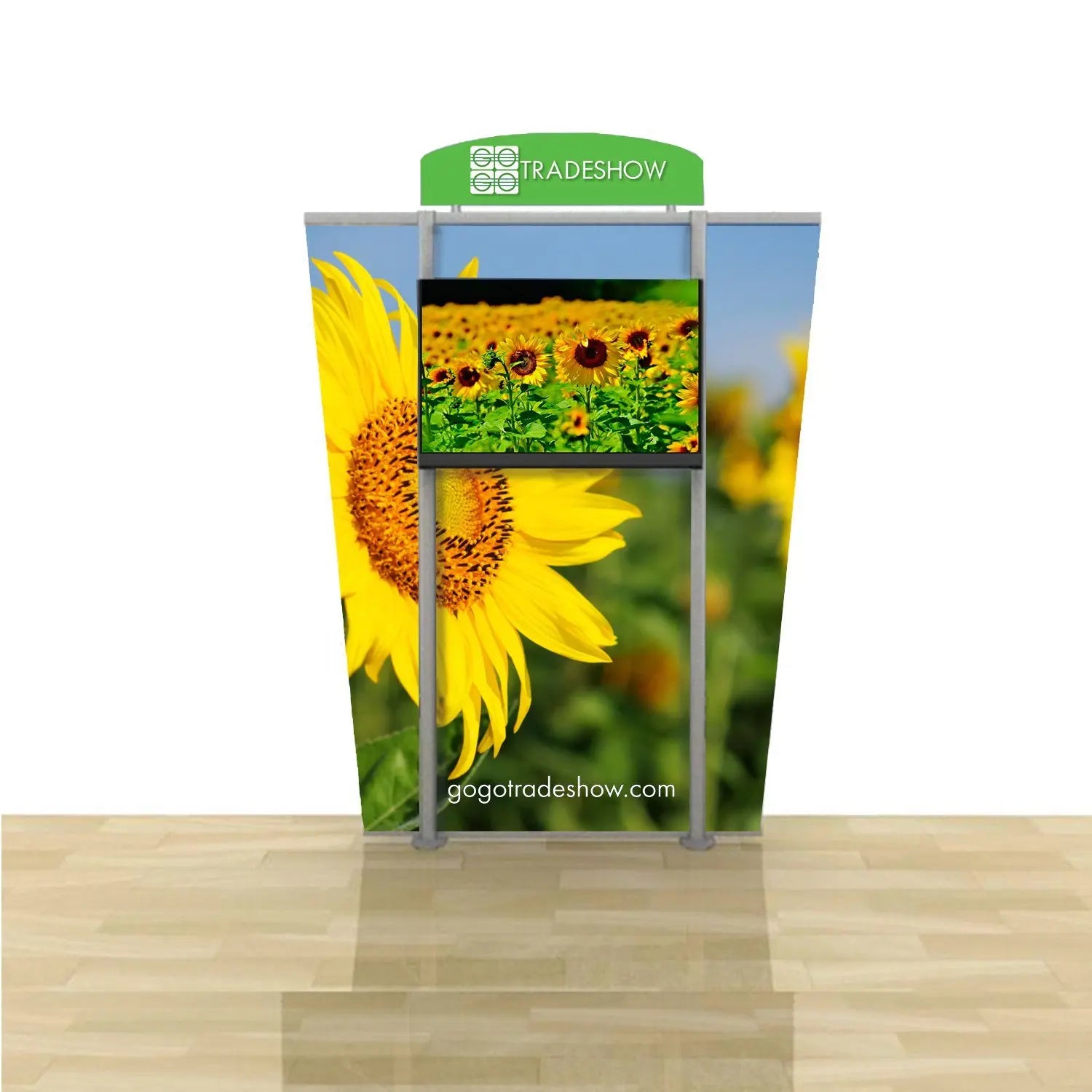 Freestanding Hybrid Monitor Display GOGO Tradeshow