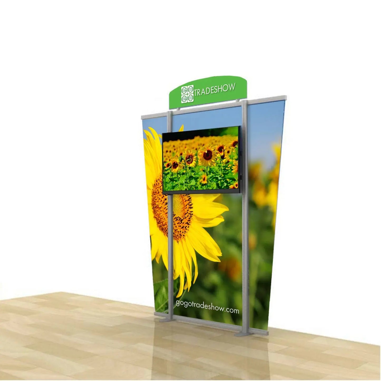 Freestanding Hybrid Monitor Display GOGO Tradeshow